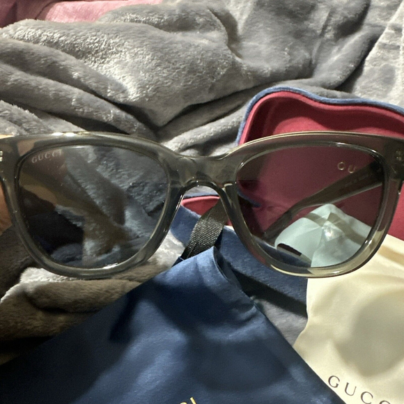 GUCCI GG1116S-003 SQUARE GREY Unisex Men’s Women’s Sunglasses - Picture 3 of 11